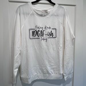 Caramel White IDGAF Sweatshirt